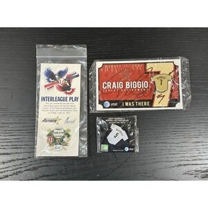 Lot of New MLB Vintage Pins Craig Biggio Jeff Bagwell Interleague Houston Astros